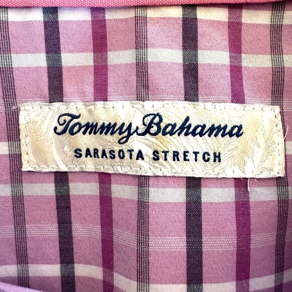 Tommy Bahama Sarasota Stretch Purple Men’s Long Sleeve Button Front Shirt Size L - Picture 8 of 11